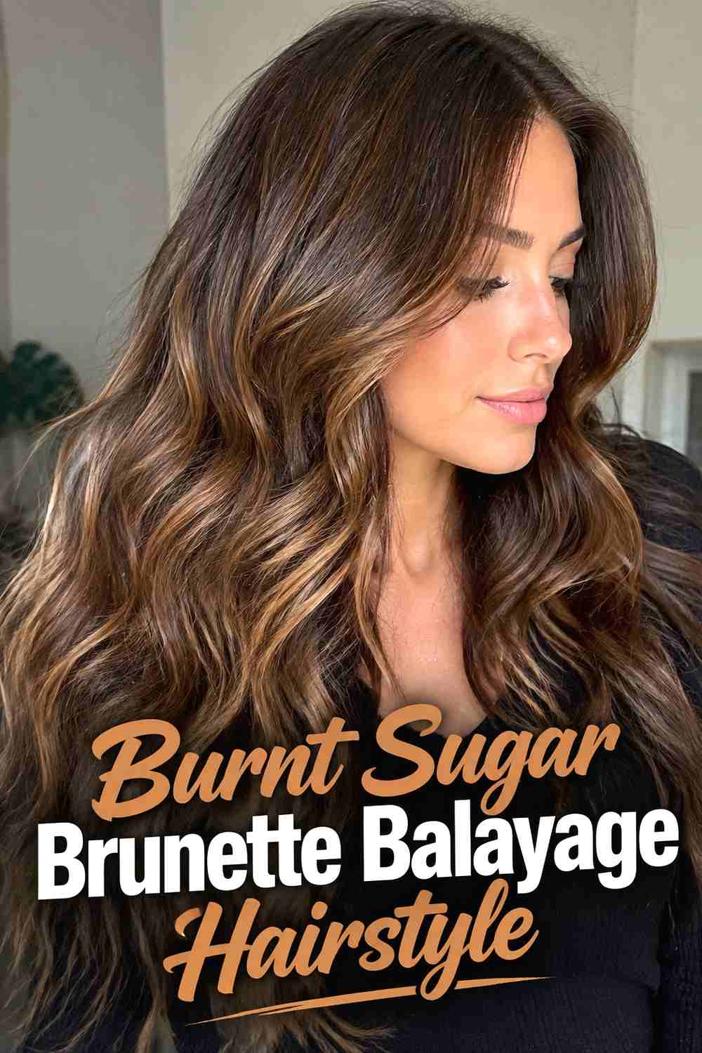 1. Burnt Sugar Brunette Balayage Hairstyle