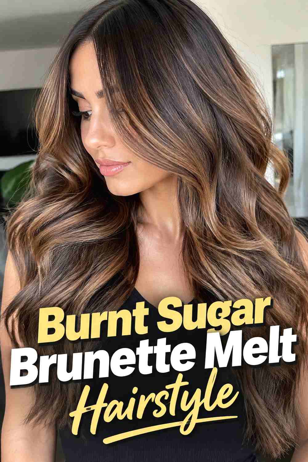 3. Burnt Sugar Brunette Melt Hairstyle