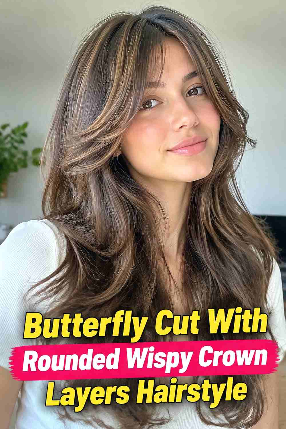 11. Butterfly Cut With Rounded Wispy Crown Layers Hairstyle