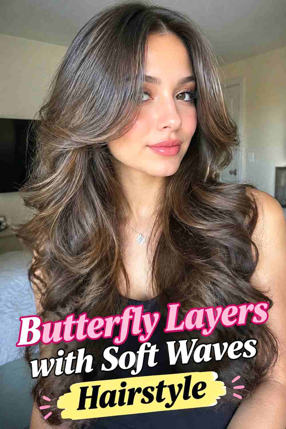 10. Butterfly Layers With Soft Waves Hairstyle