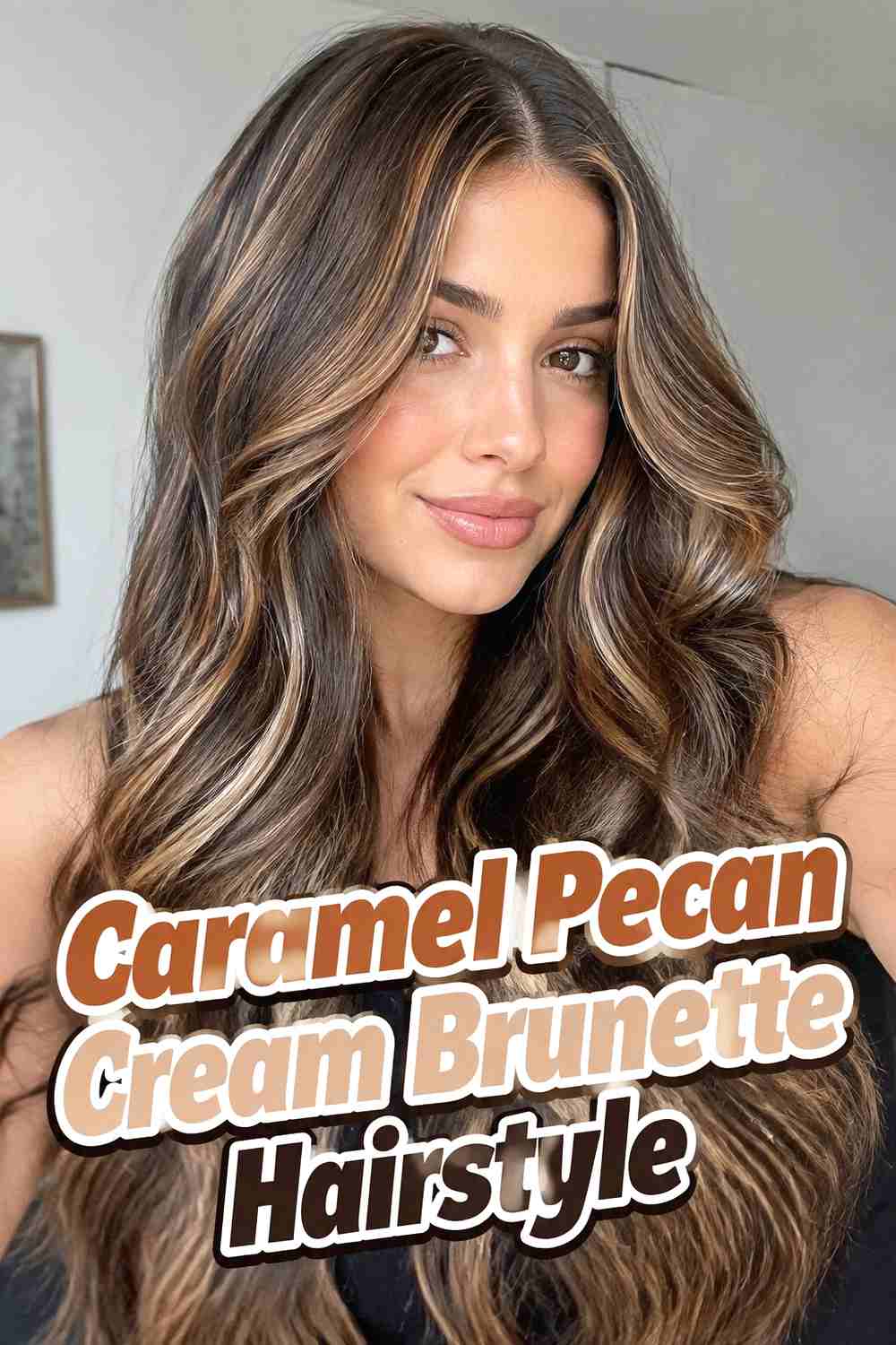 4. Caramel Pecan Cream Brunette Hairstyle