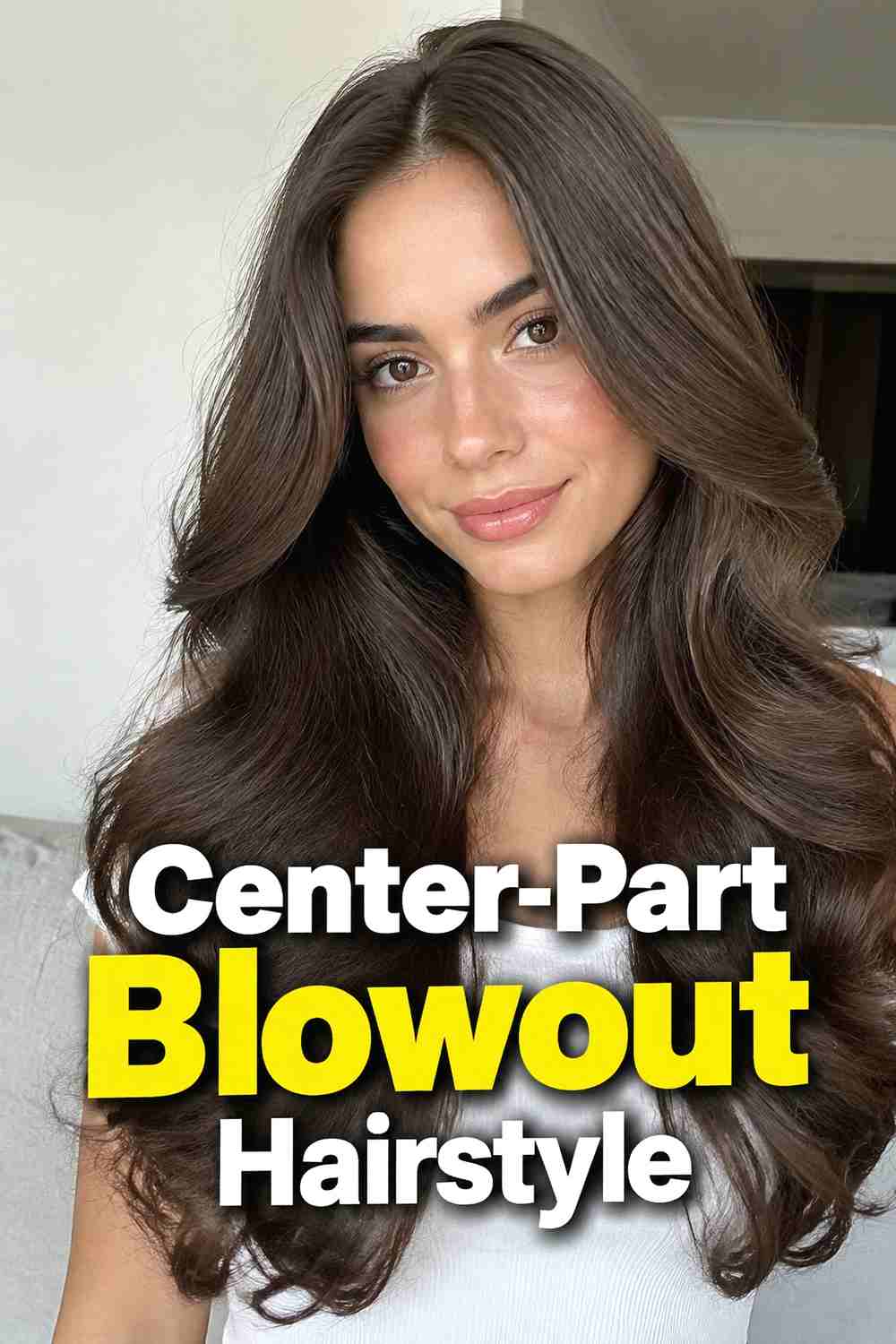 11. Center Part Blowout Hairstyle