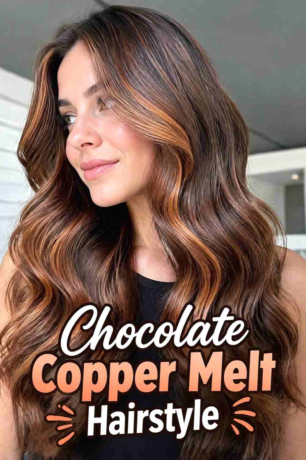 5. Chocolate Copper Melt Hairstyle