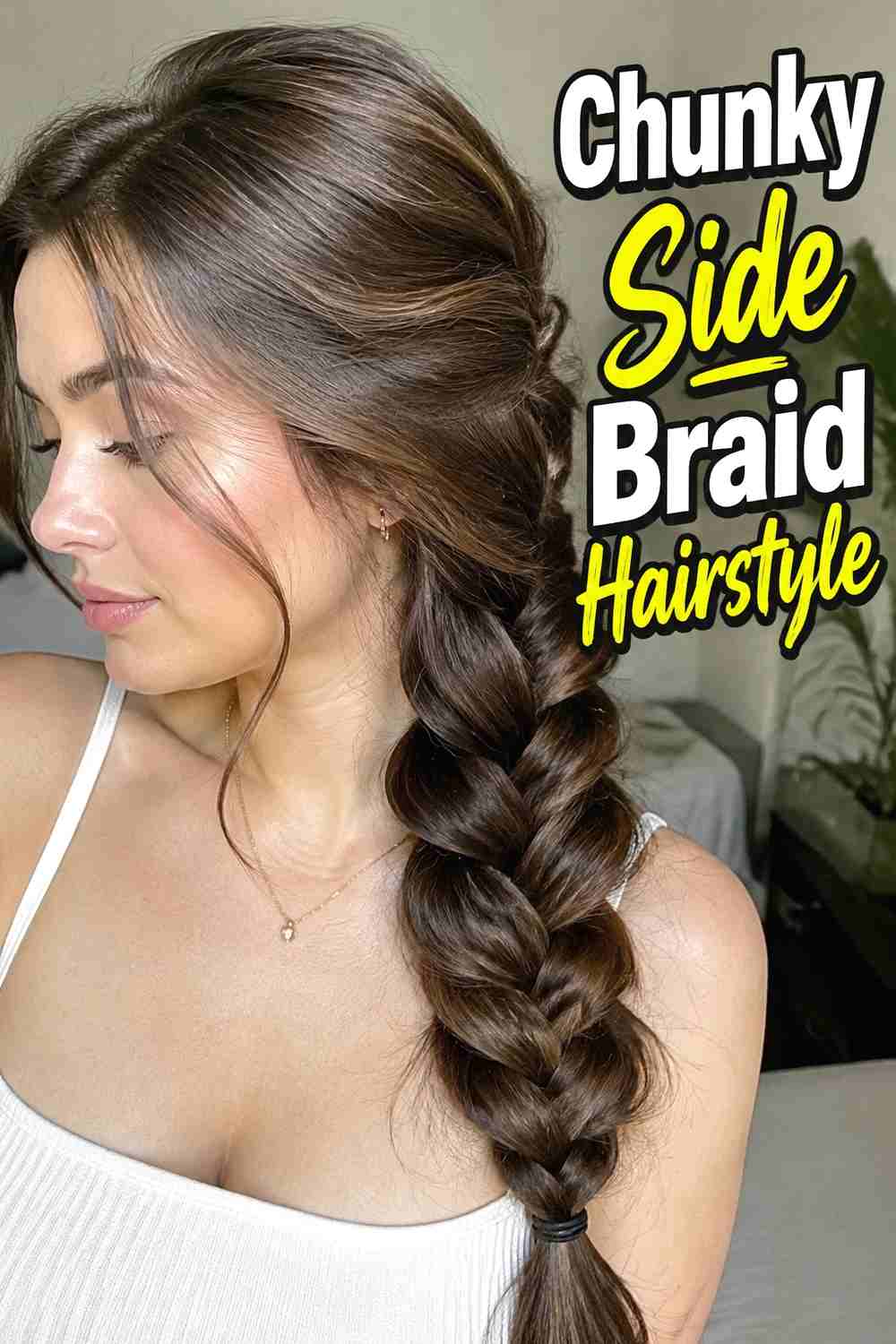 3. Chunky Side Braid Hairstyle