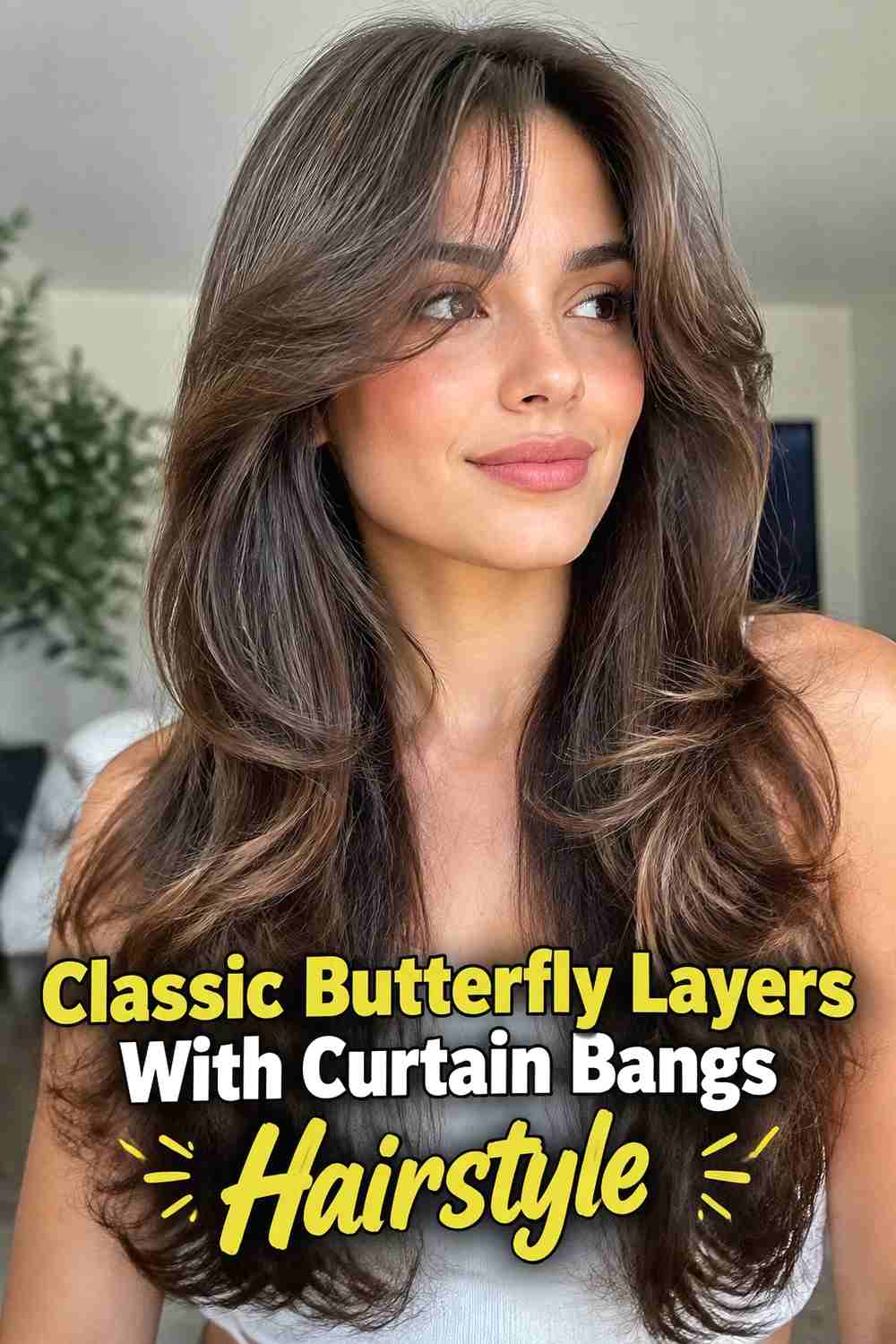 1. Classic Butterfly Layers With Curtain Bangs Hairstyle