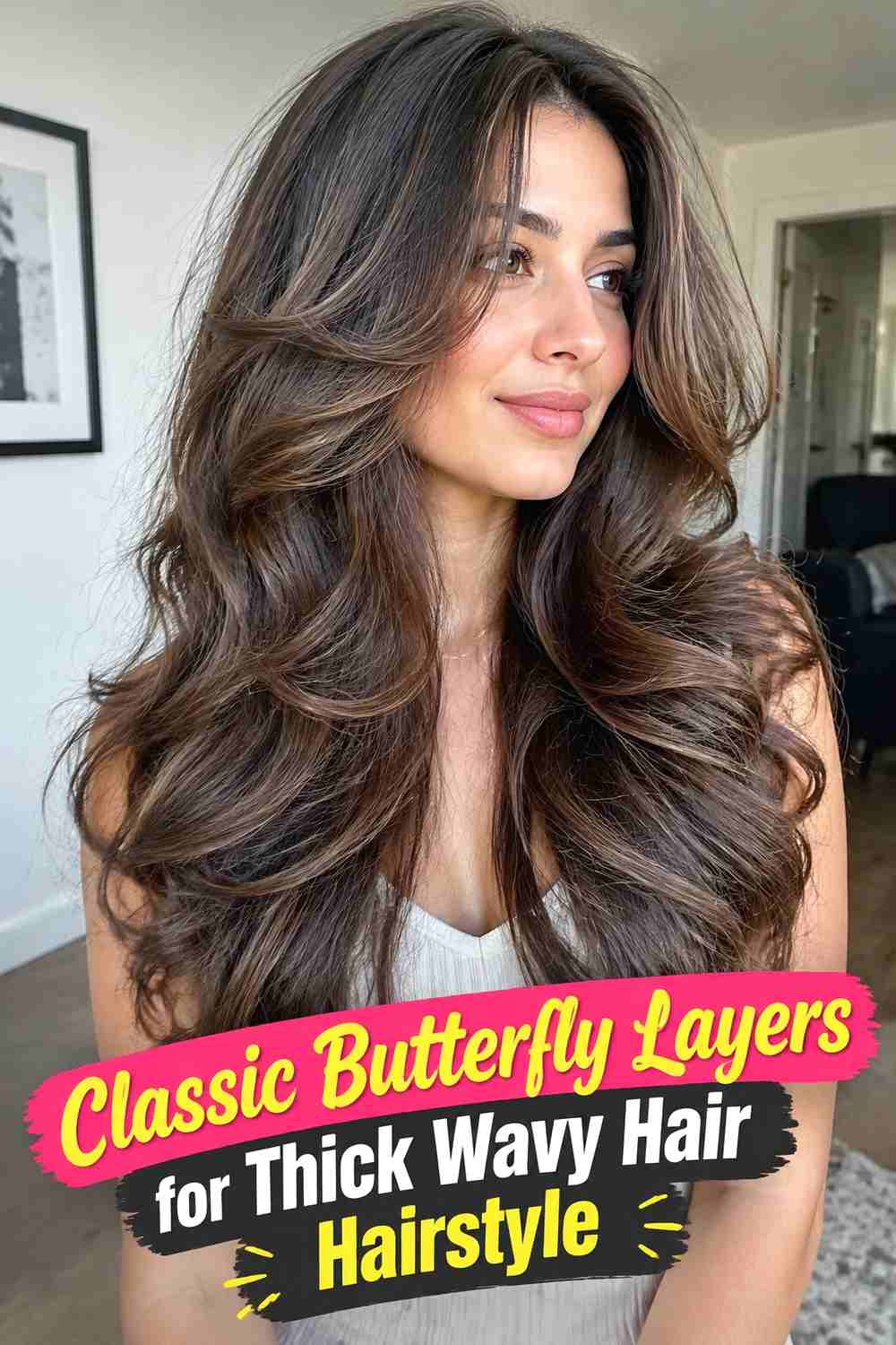 1. Classic Butterfly Layers For Thick Wavy Hair Hairstyle
