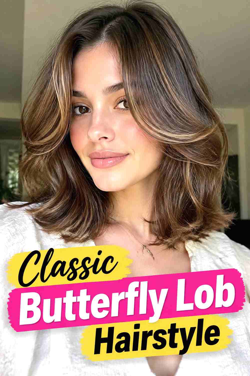 1. Classic Butterfly Lob Hairstyle