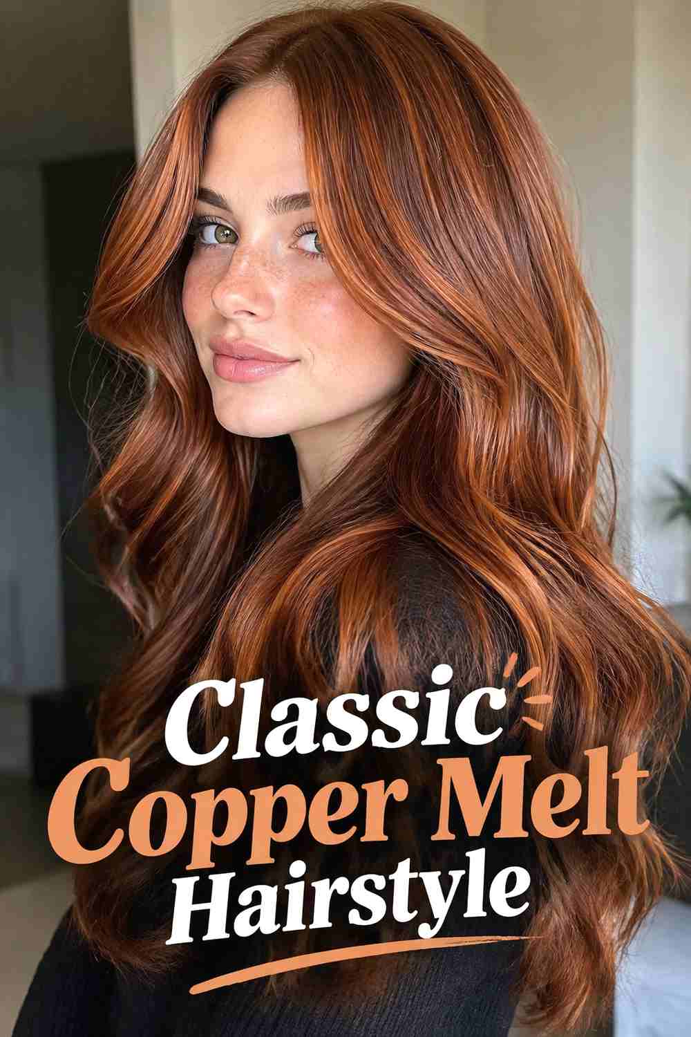1. Classic Copper Melt Hairstyle