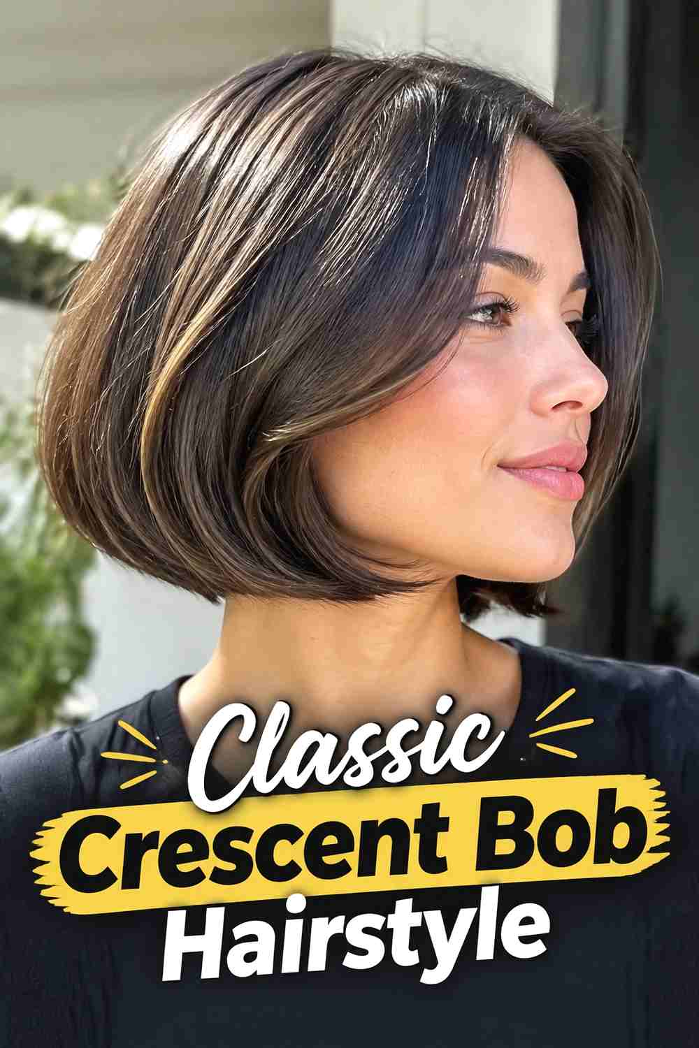 1. Classic Crescent Bob Hairstyle