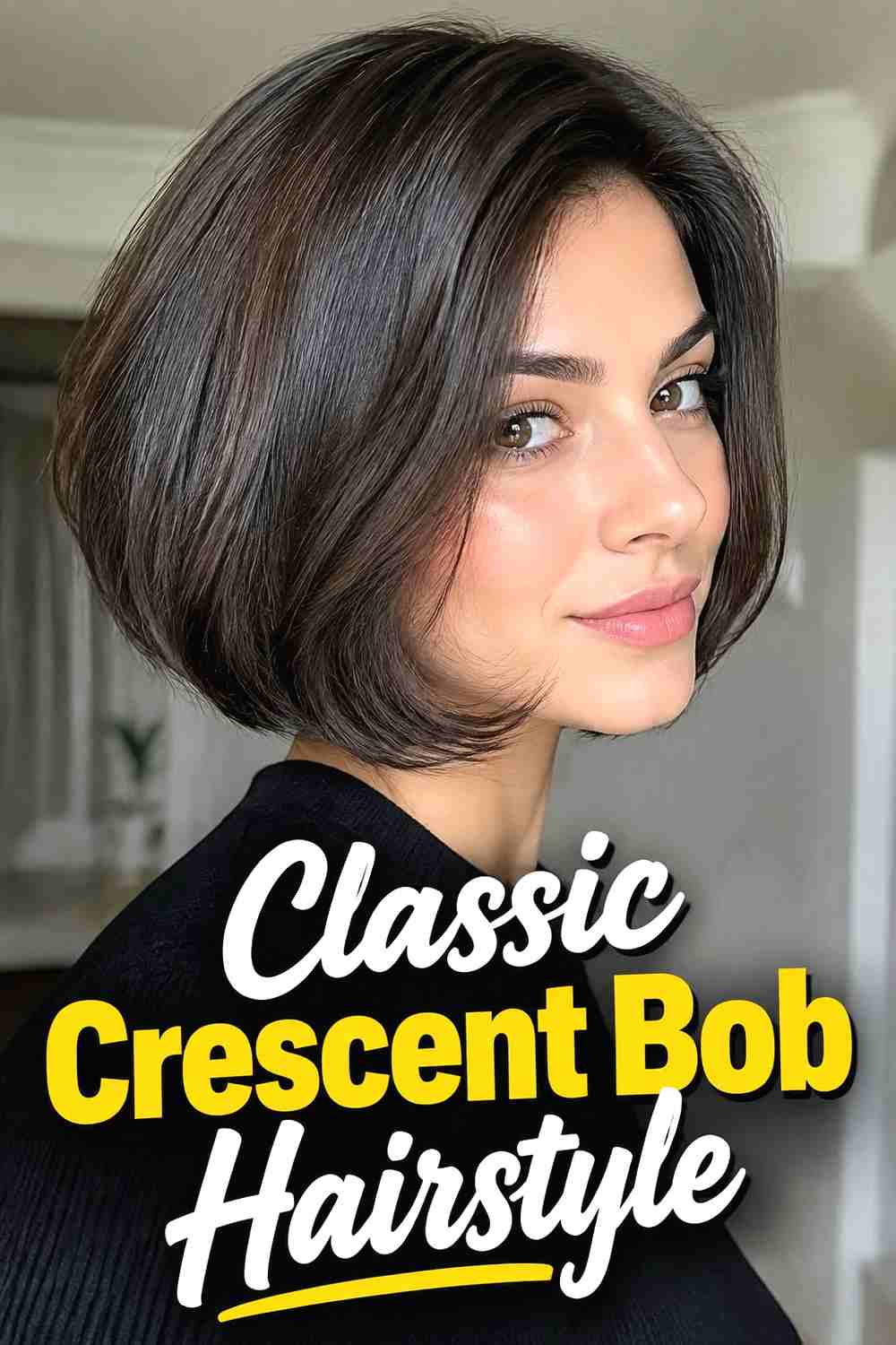 1. Classic Crescent Bob Hairstyle