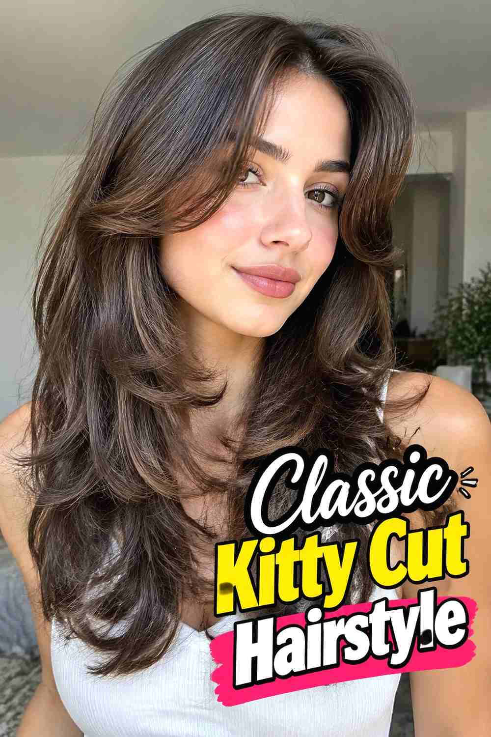 1. Classic Kitty Cut Hairstyle