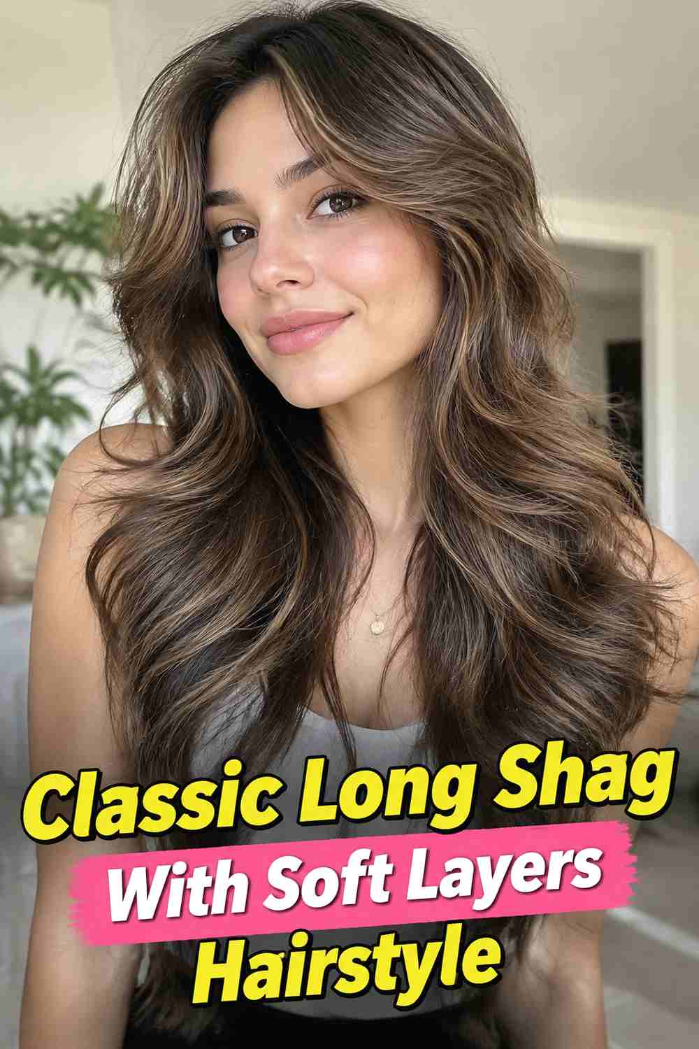 1. Classic Long Shag With Soft Layers Hairstyle