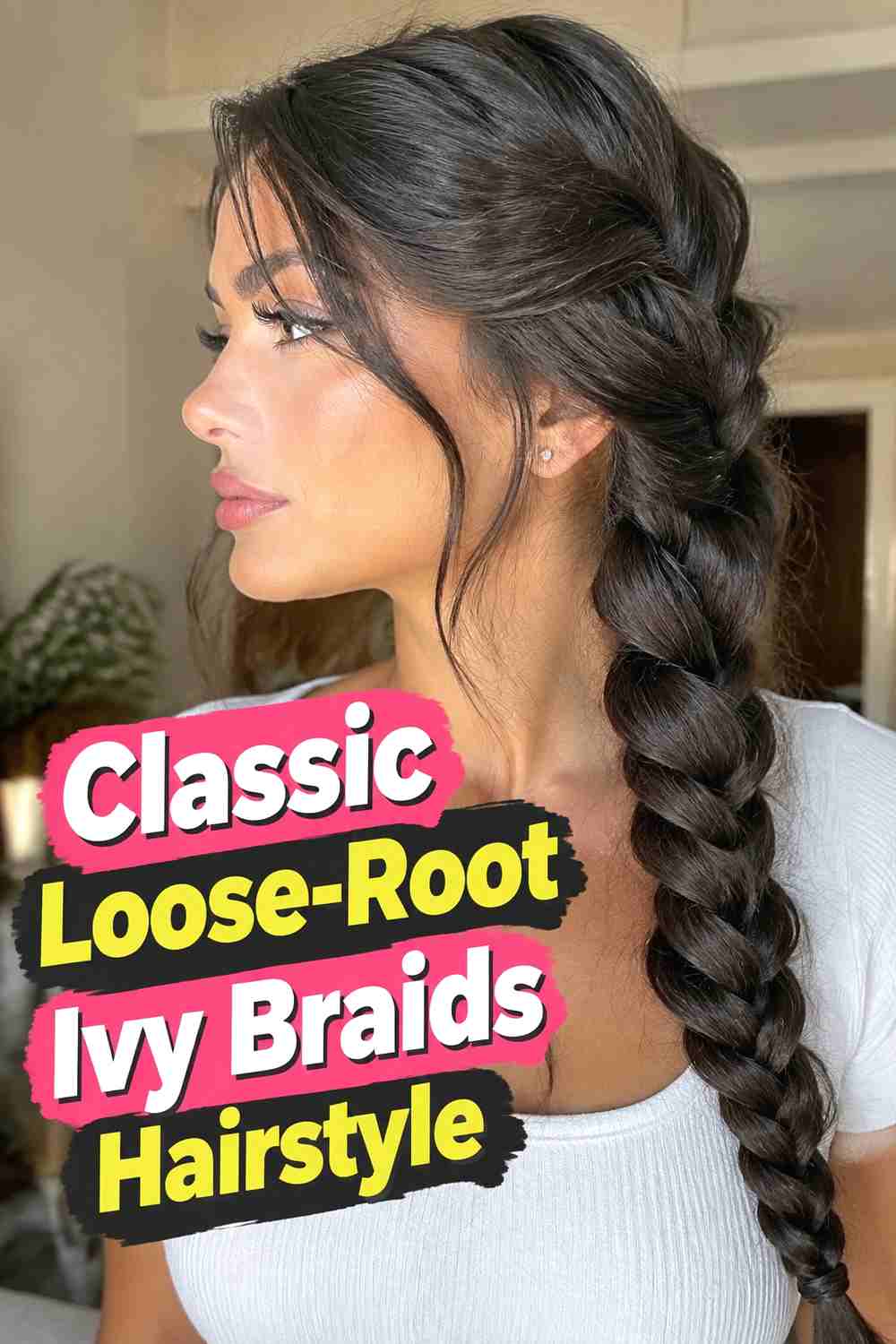 1. Classic Loose Root Ivy Braids Hairstyle