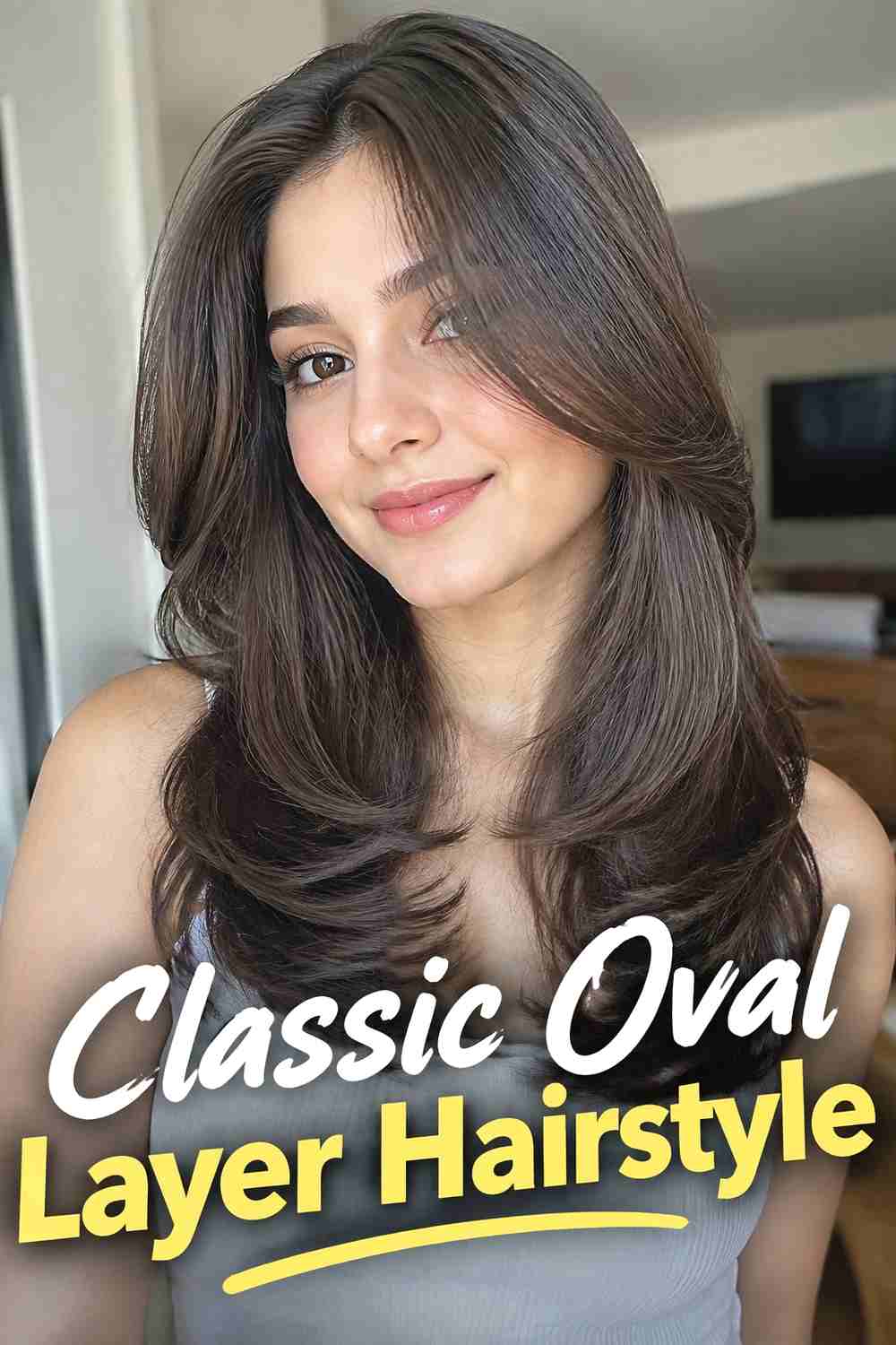 1. Classic Oval Layer Hairstyle