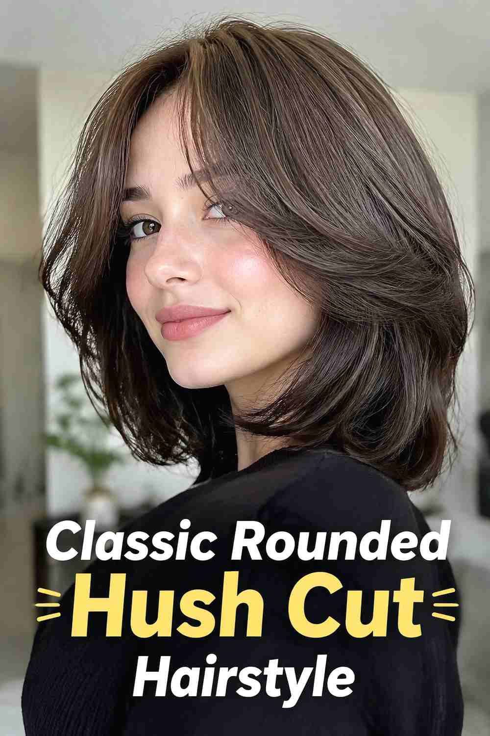 1. Classic Rounded Hush Cut Hairstyle