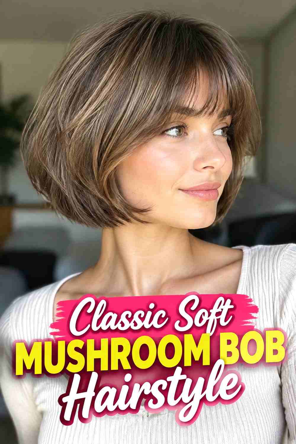1. Classic Soft Mushroom Bob Hairstyle