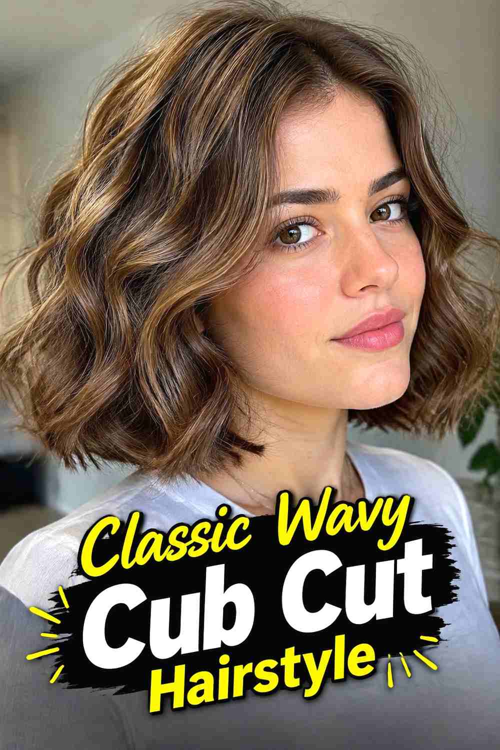 1. Classic Wavy Cub Cut Hairstyle