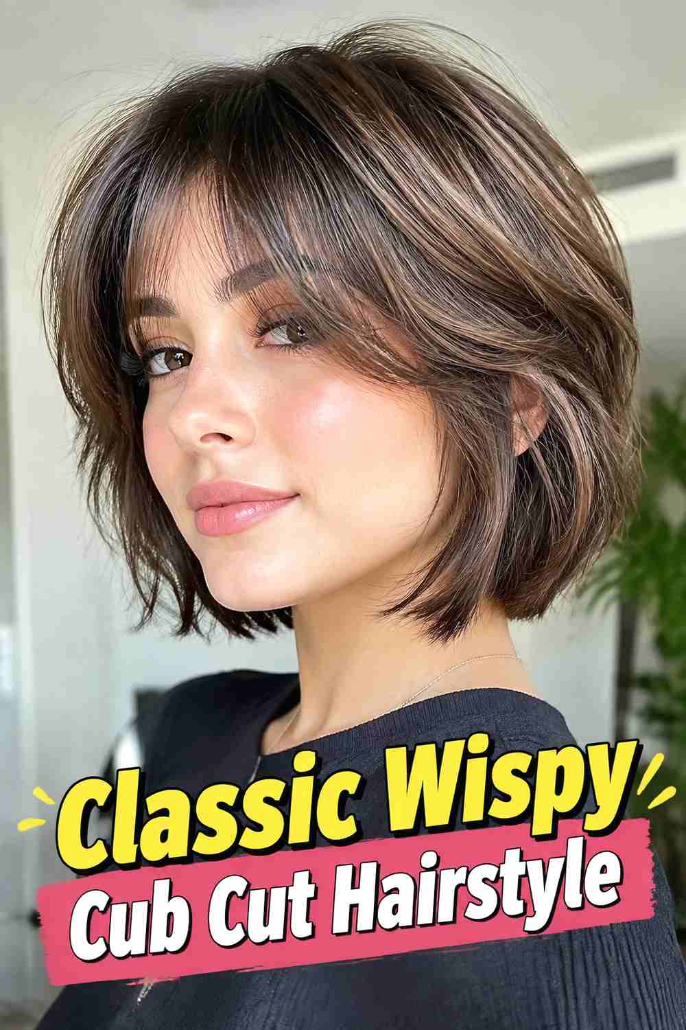 1. Classic Wispy Cub Cut Hairstyle