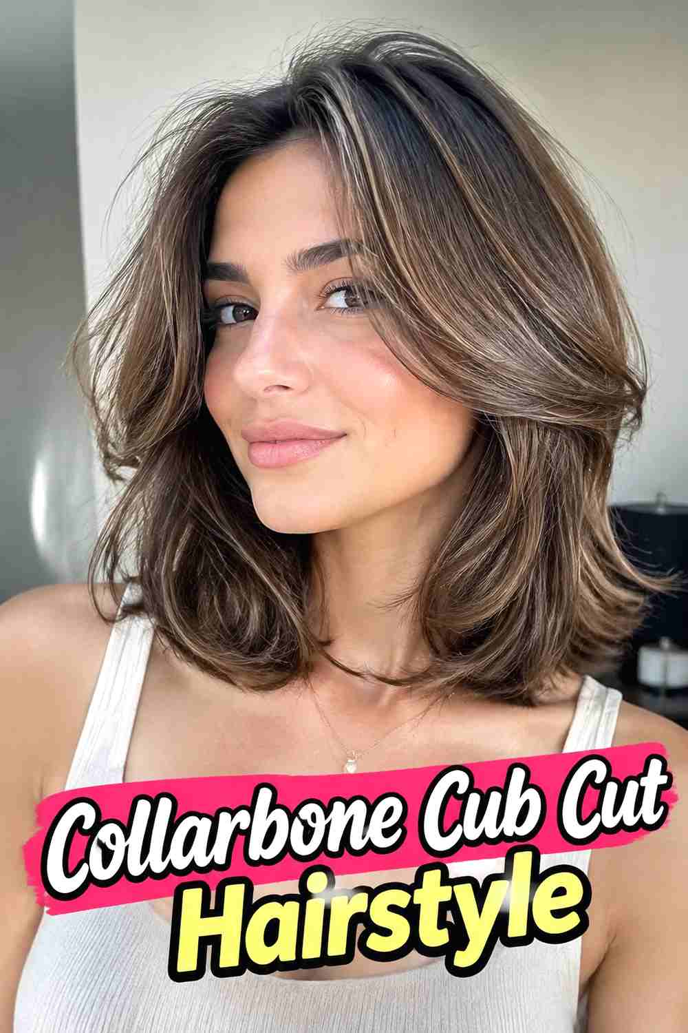 9. Collarbone Cub Cut Hairstyle