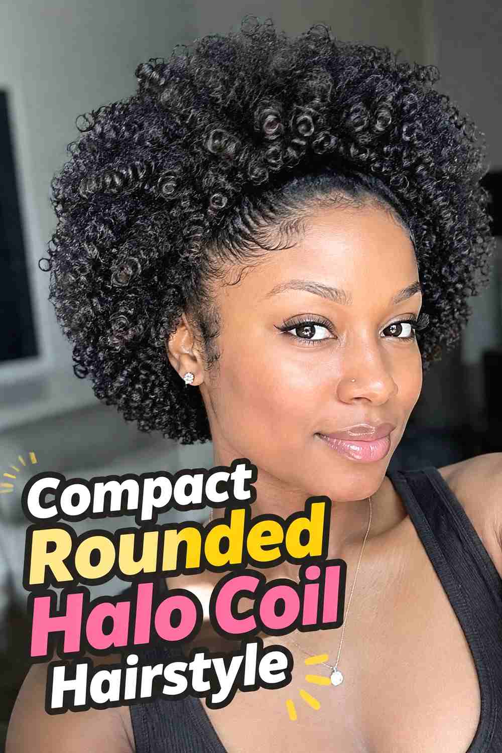 12. Compact Rounded Halo Coil Hairstyle