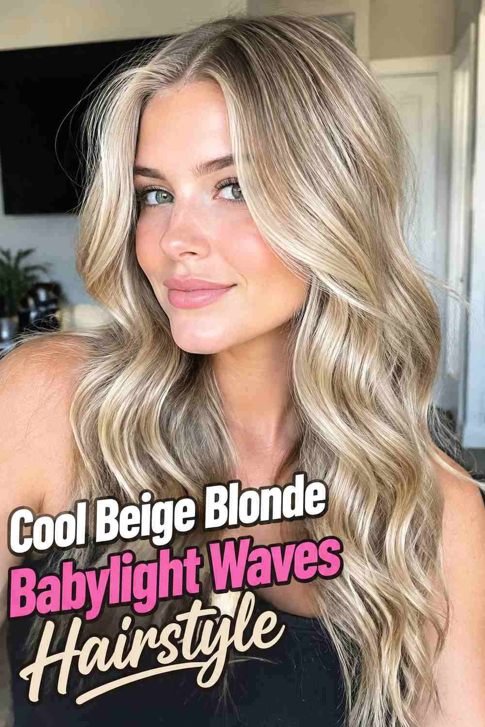 8. Cool Beige Blonde Babylight Waves Hairstyle