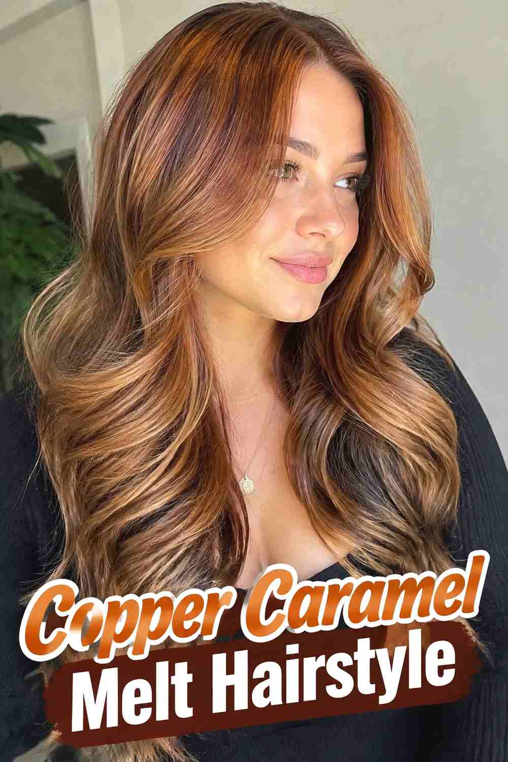 16. Copper Caramel Melt Hairstyle