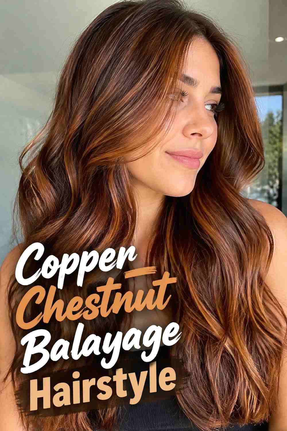 12. Copper Chestnut Balayage Hairstyle
