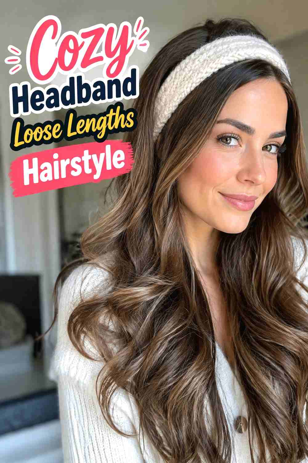 14. Cozy Headband Loose Lengths Hairstyle