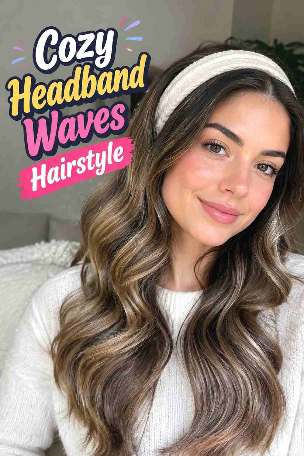 9. Cozy Headband Waves Hairstyle