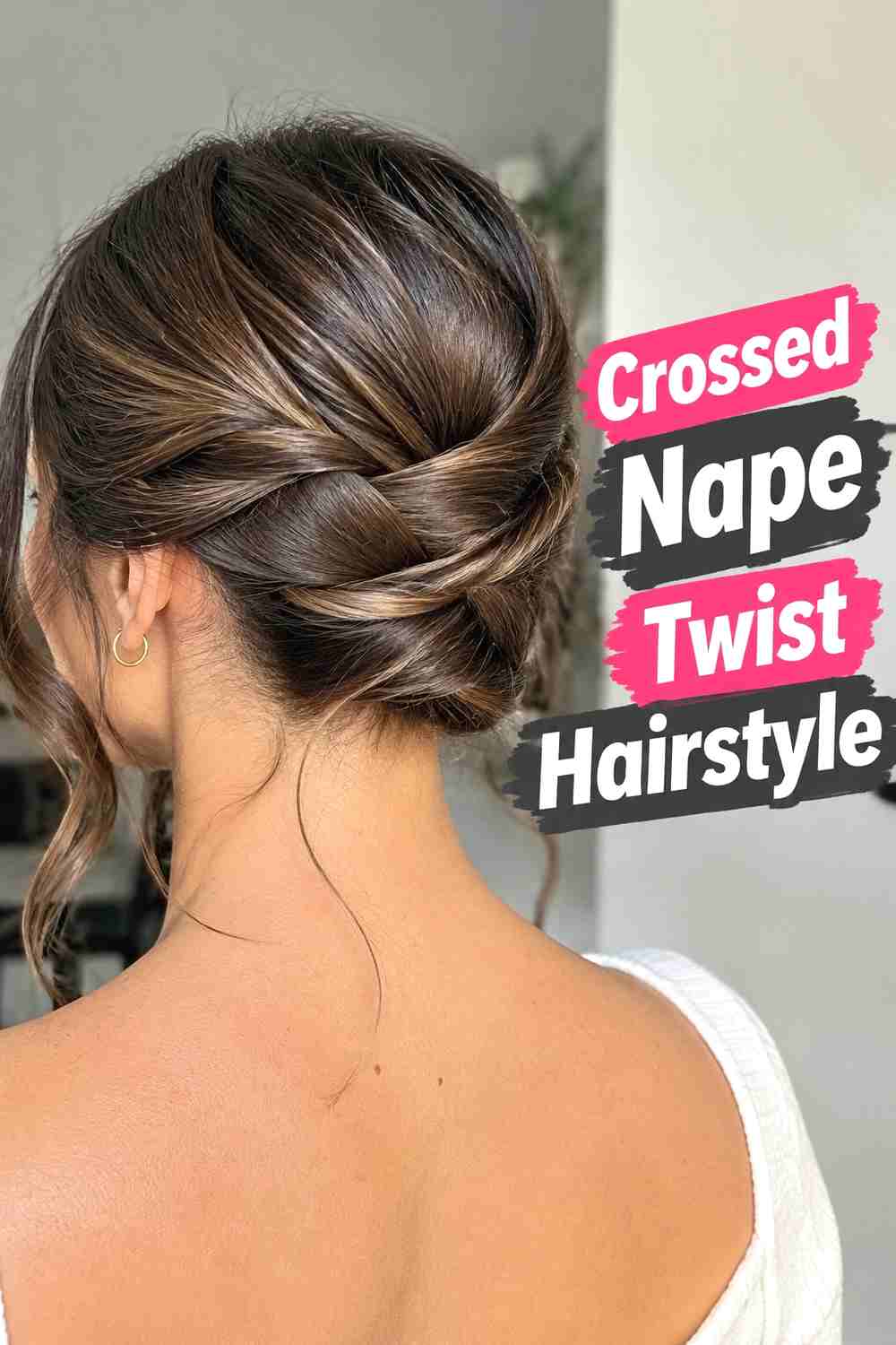 18. Crossed Nape Twist Hairstyle