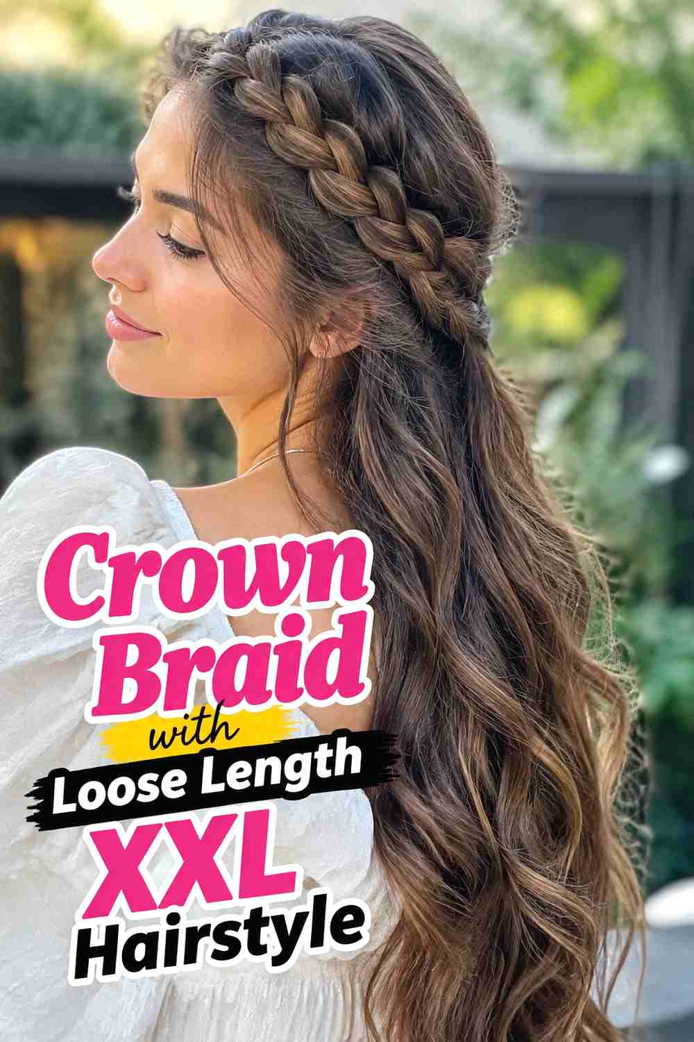 11. Crown Braid With Loose Length Xxl Hairstyle