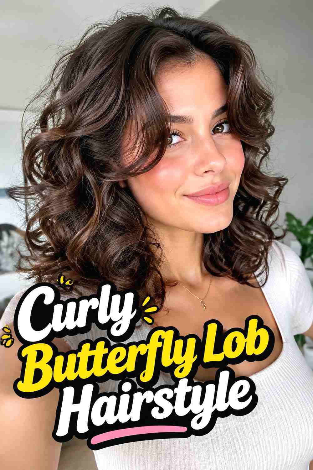 9. Curly Butterfly Lob Hairstyle