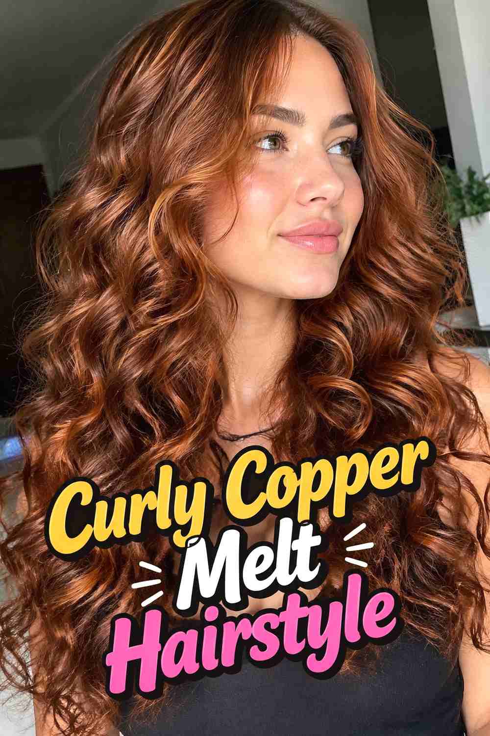 11. Curly Copper Melt Hairstyle