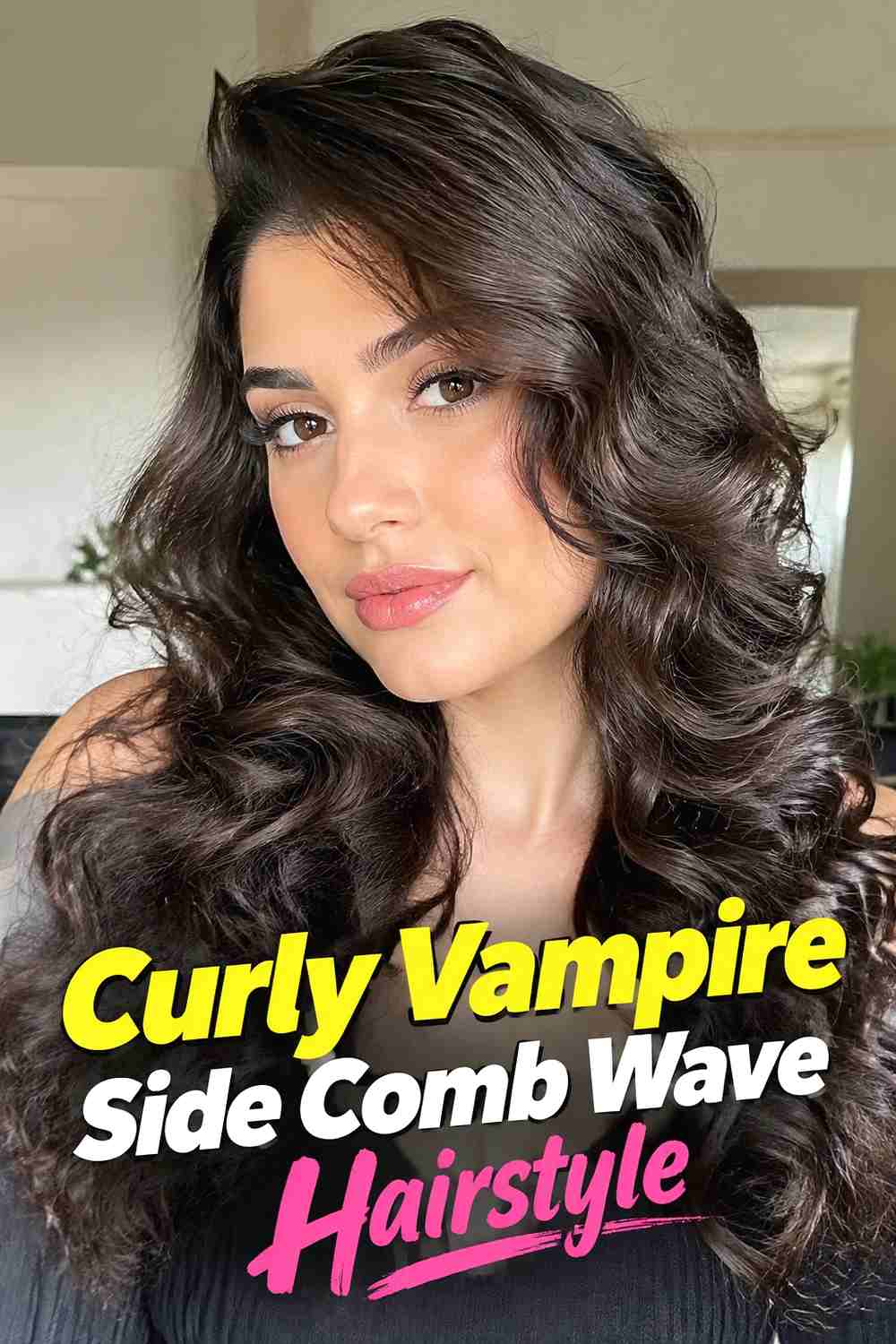 15. Curly Vampire Side Comb Wave Hairstyle