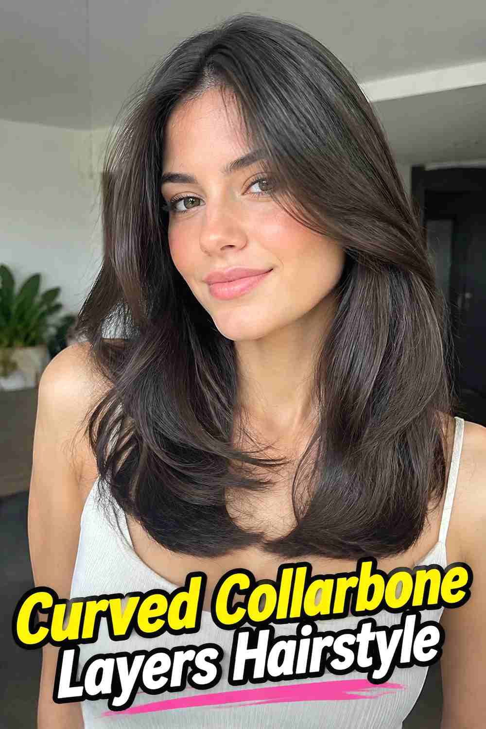 3. Curved Collarbone Layers Hairstyle