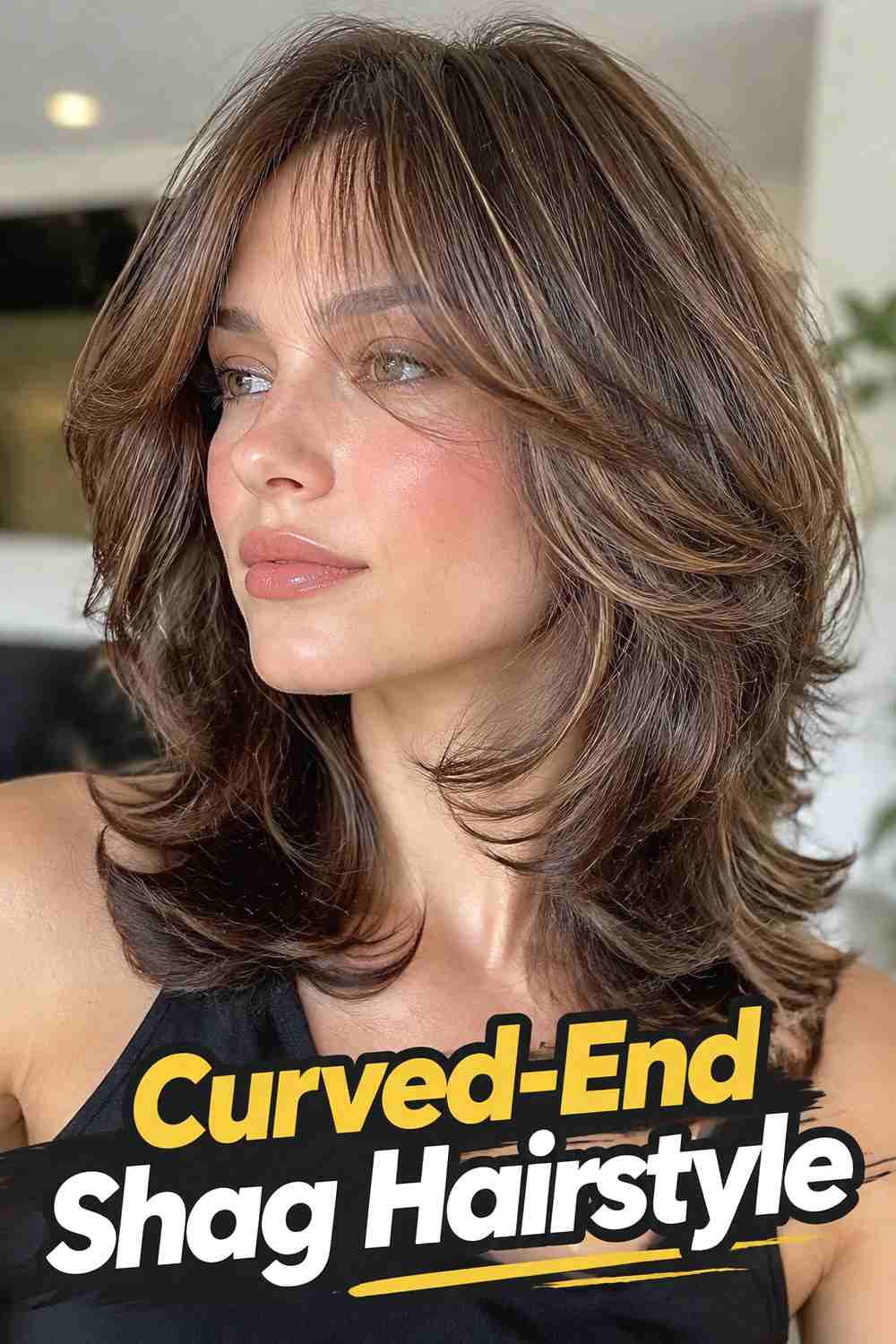 9. Curved End Shag Hairstyle