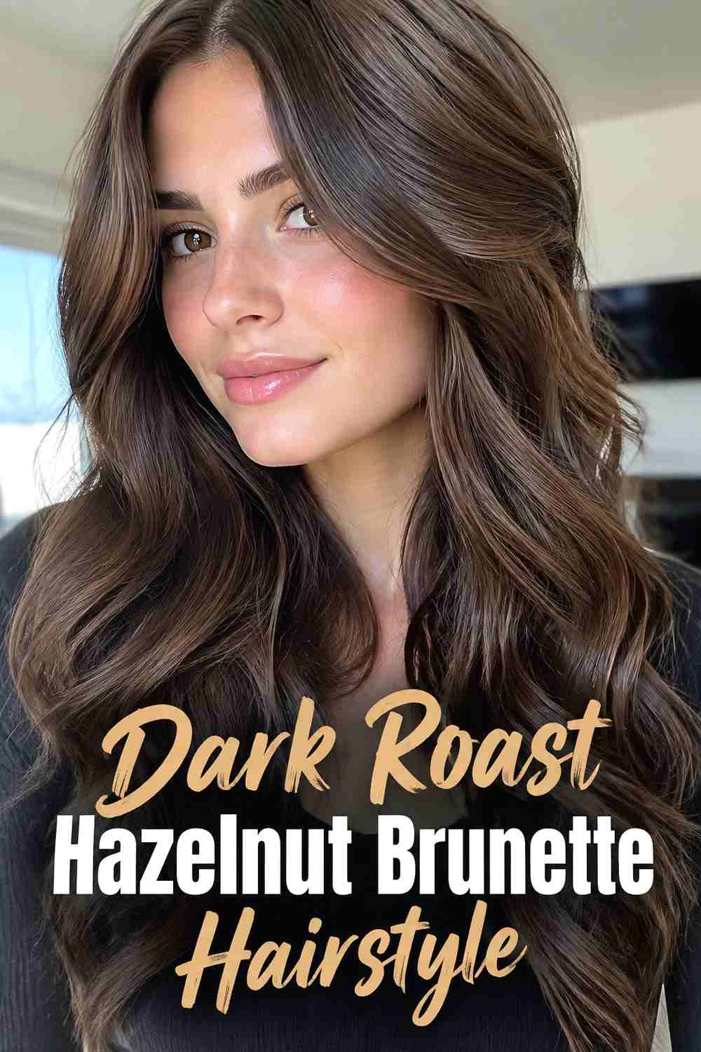 15. Dark Roast Hazelnut Brunette Hairstyle