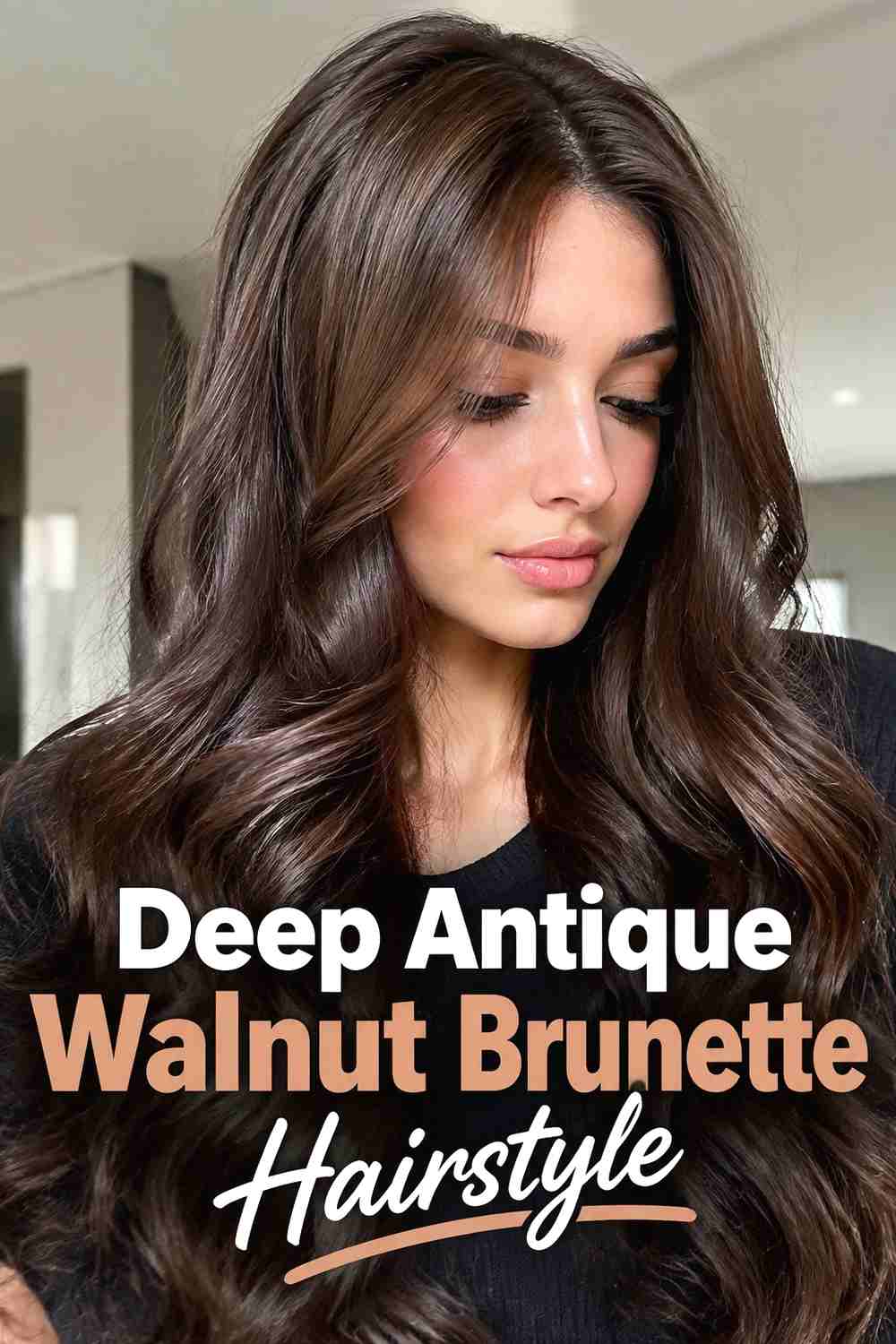 2. Deep Antique Walnut Brunette Hairstyle