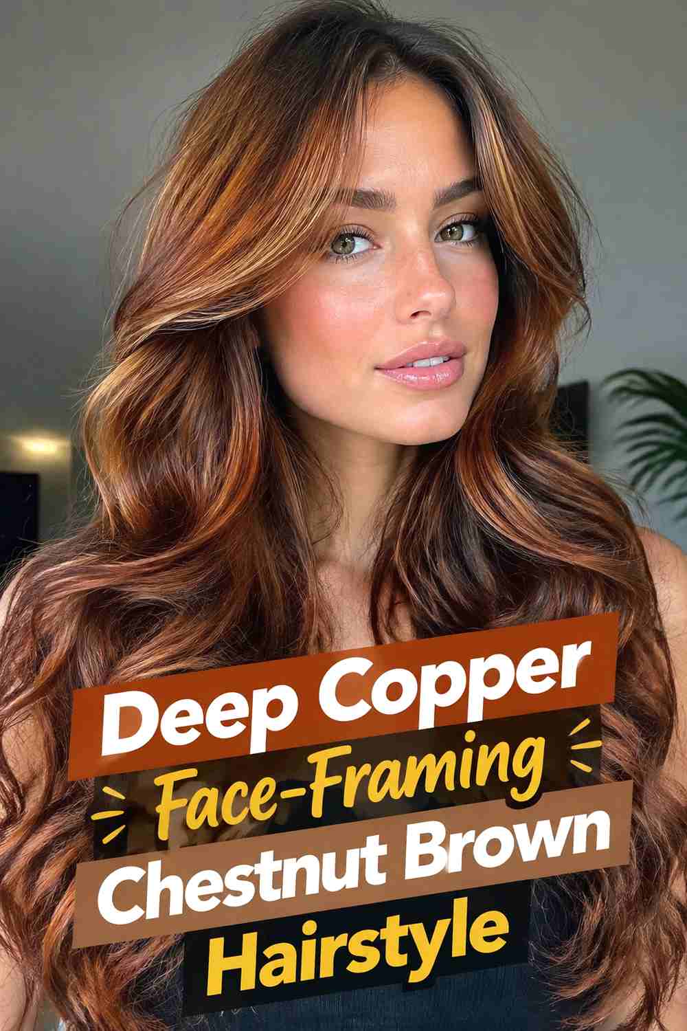 4. Deep Copper Face Framing Chestnut Brown Hairstyle
