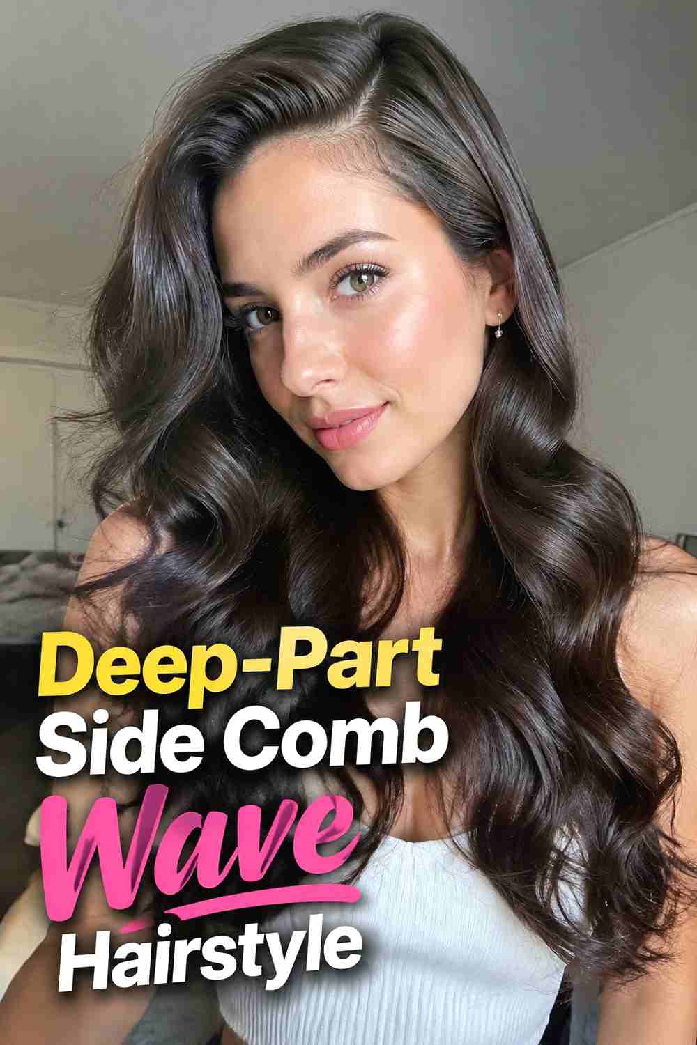 2. Deep Part Side Comb Wave Hairstyle