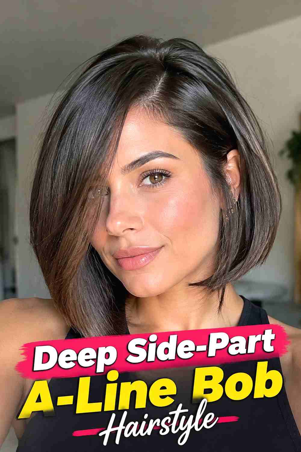 7. Deep Side Part A Line Bob Hairstyle