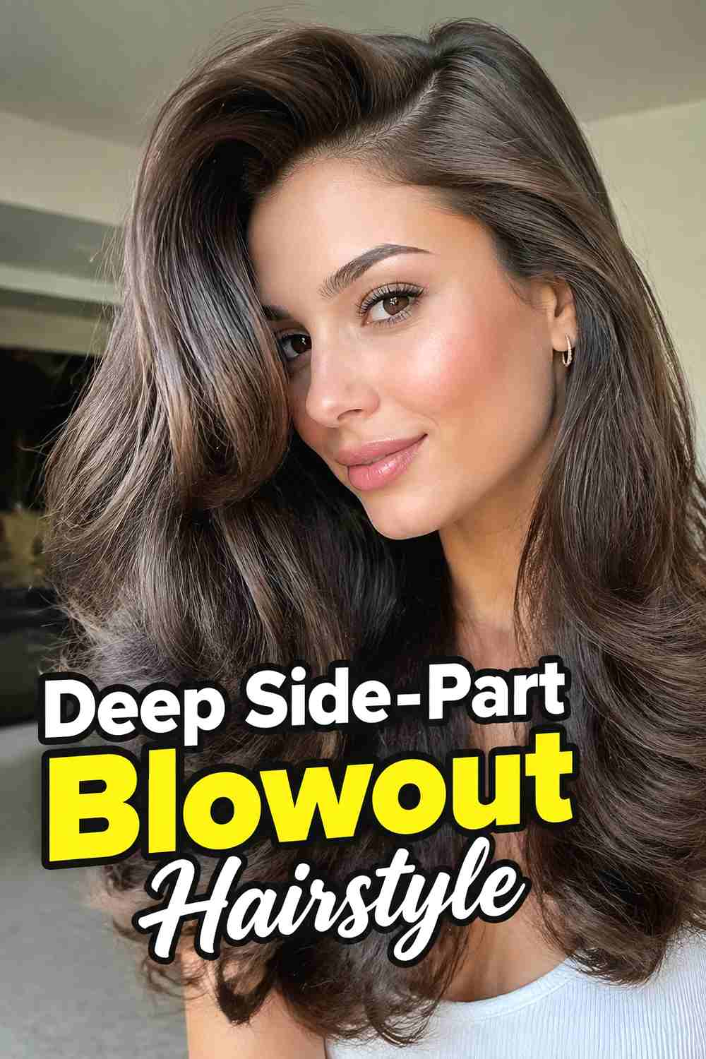 2. Deep Side Part Blowout Hairstyle