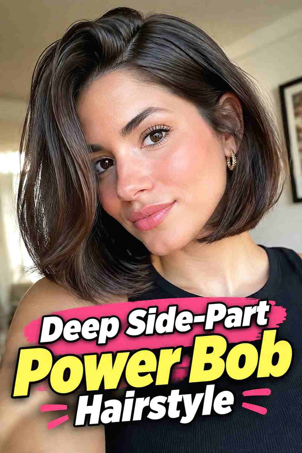 1. Deep Side Part Power Bob Hairstyle