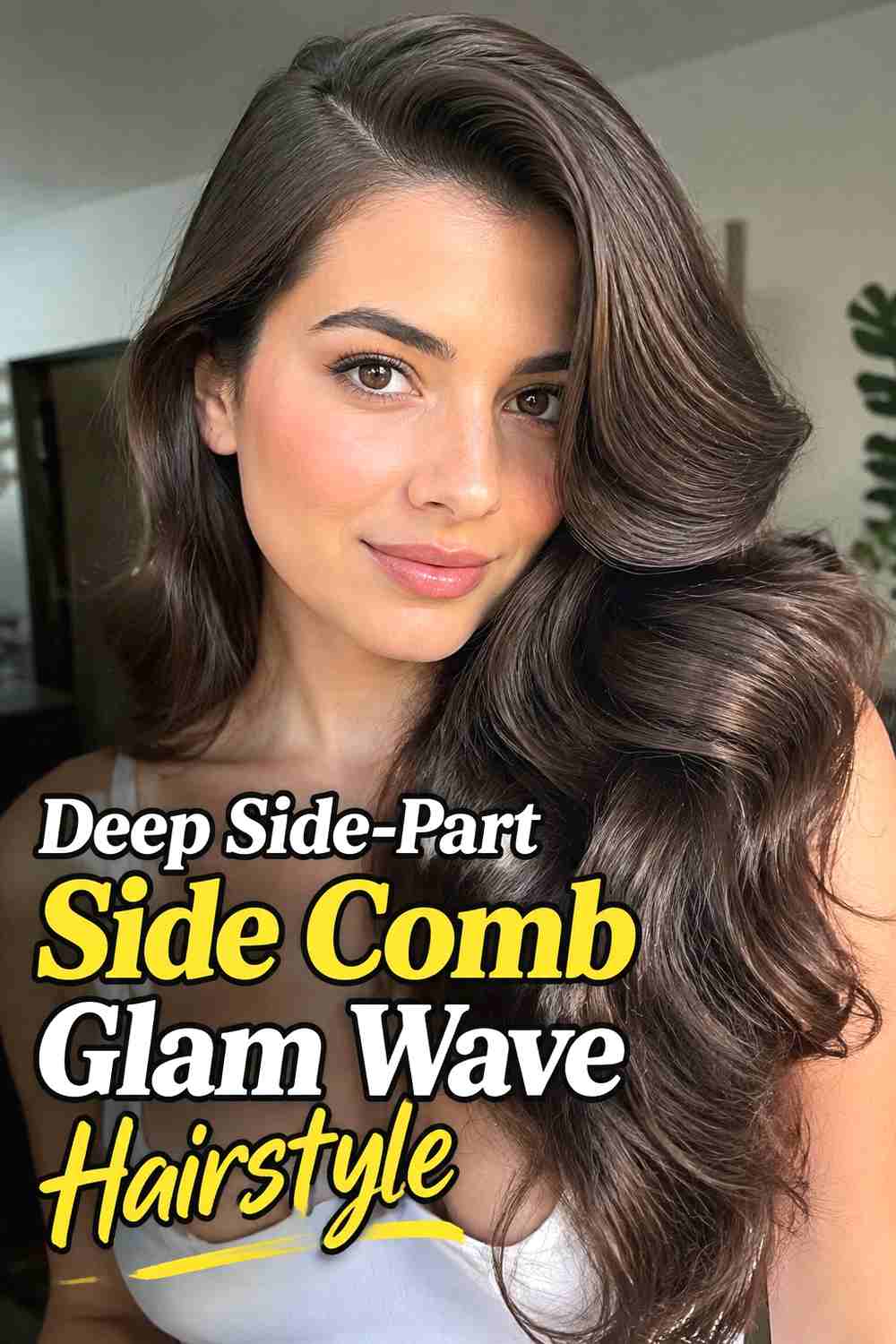 3. Deep Side Part Side Comb Glam Wave Hairstyle