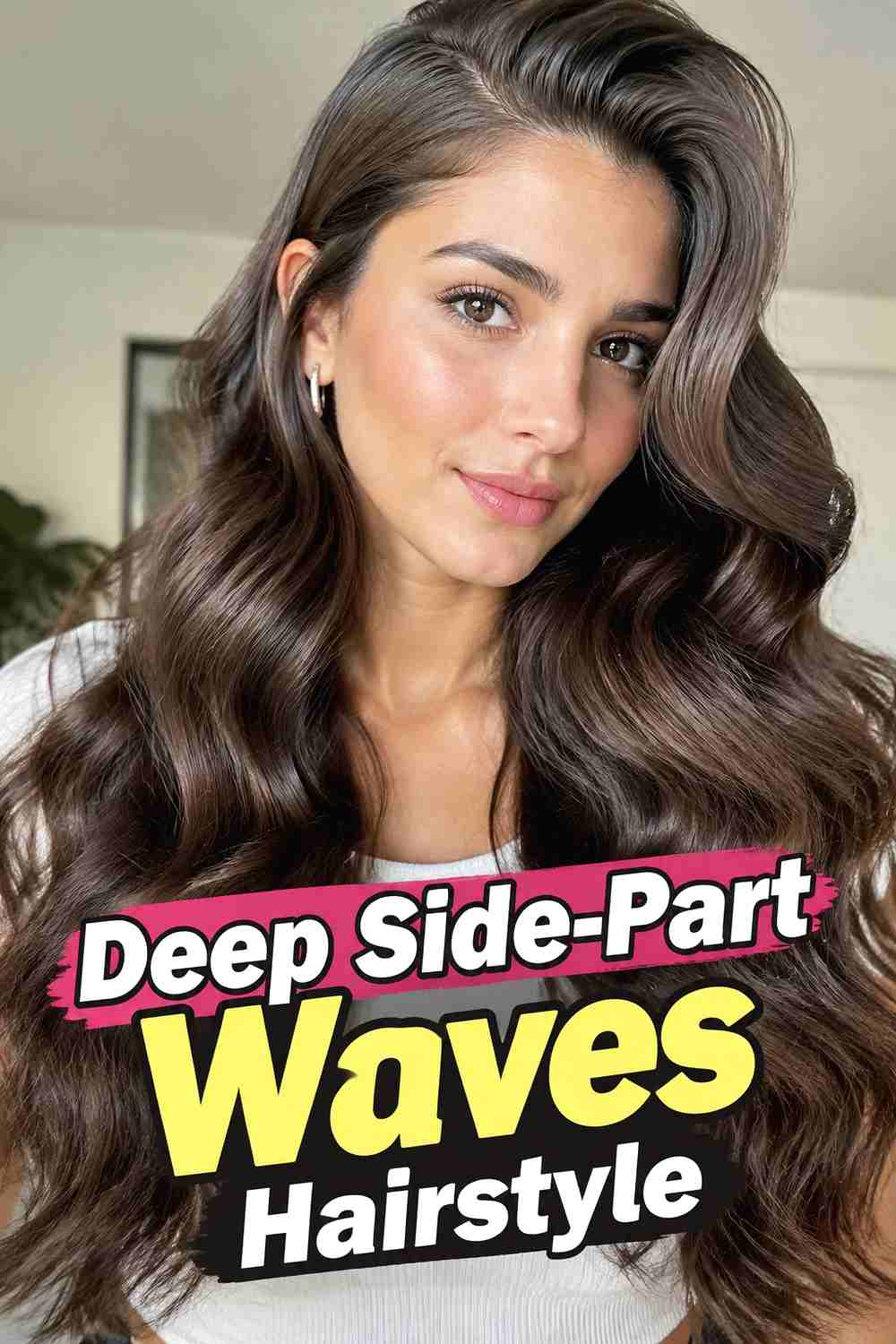 2. Deep Side Part Waves Hairstyle