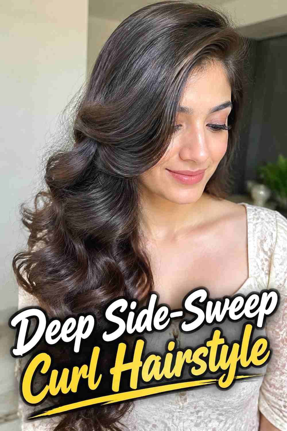 6. Deep Side Sweep Curl Hairstyle