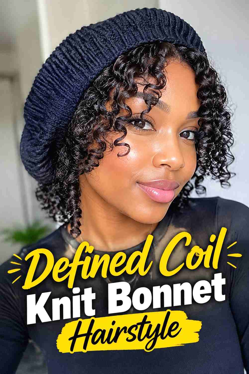 12. Defined Coil Knit Bonnet Hairstyle