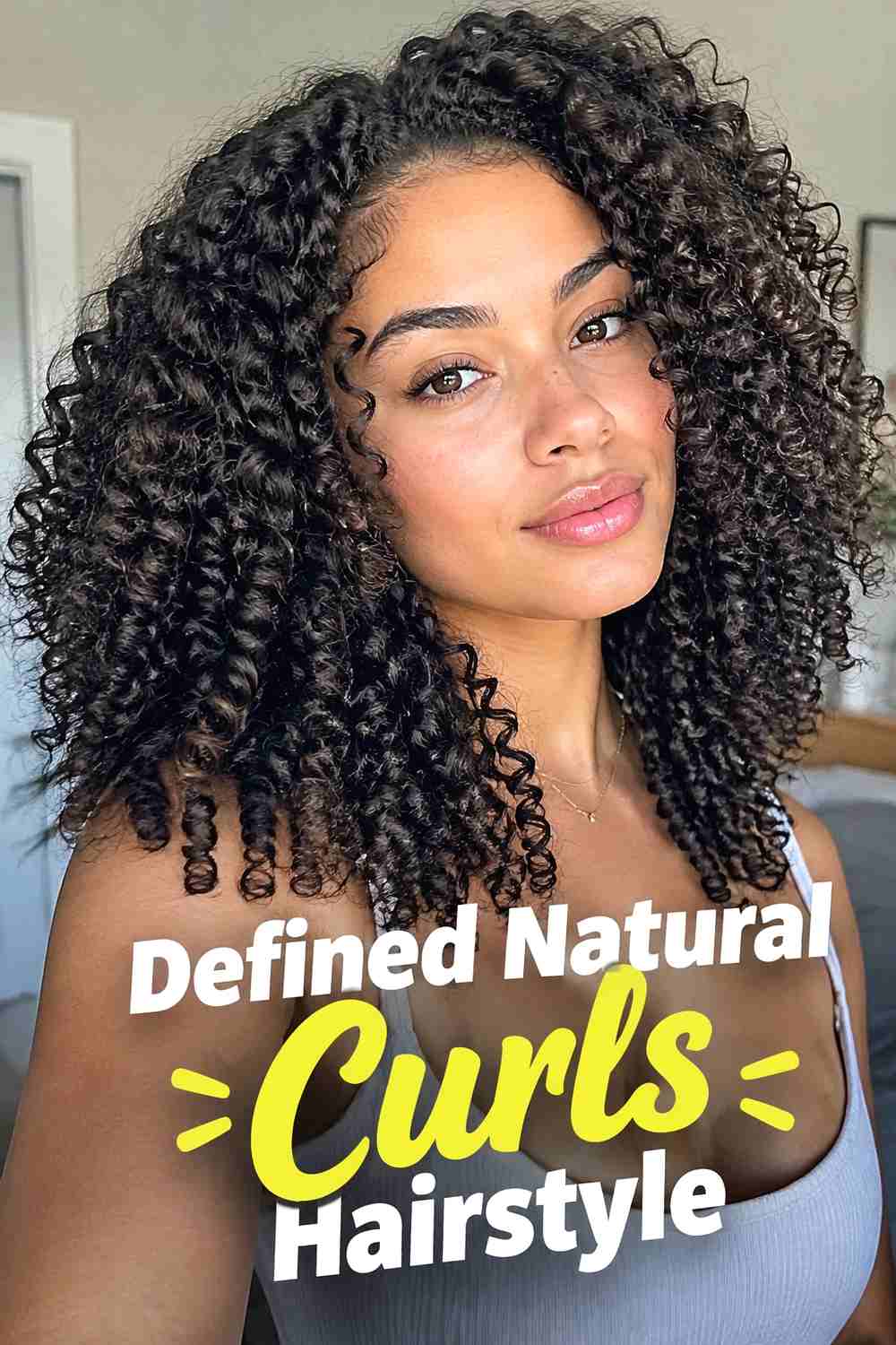 9. Defined Natural Curls Hairstyle