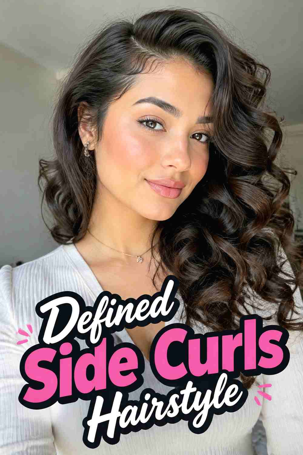 6. Defined Side Curls Hairstyle