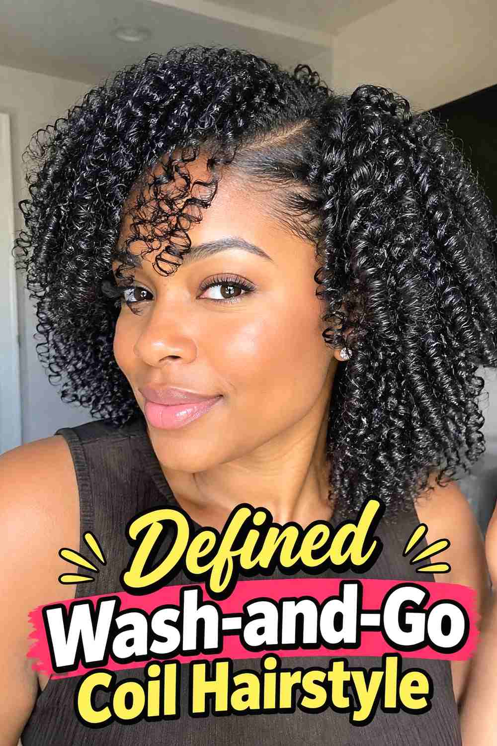 5. Defined Wash And Go Coil Hairstyle